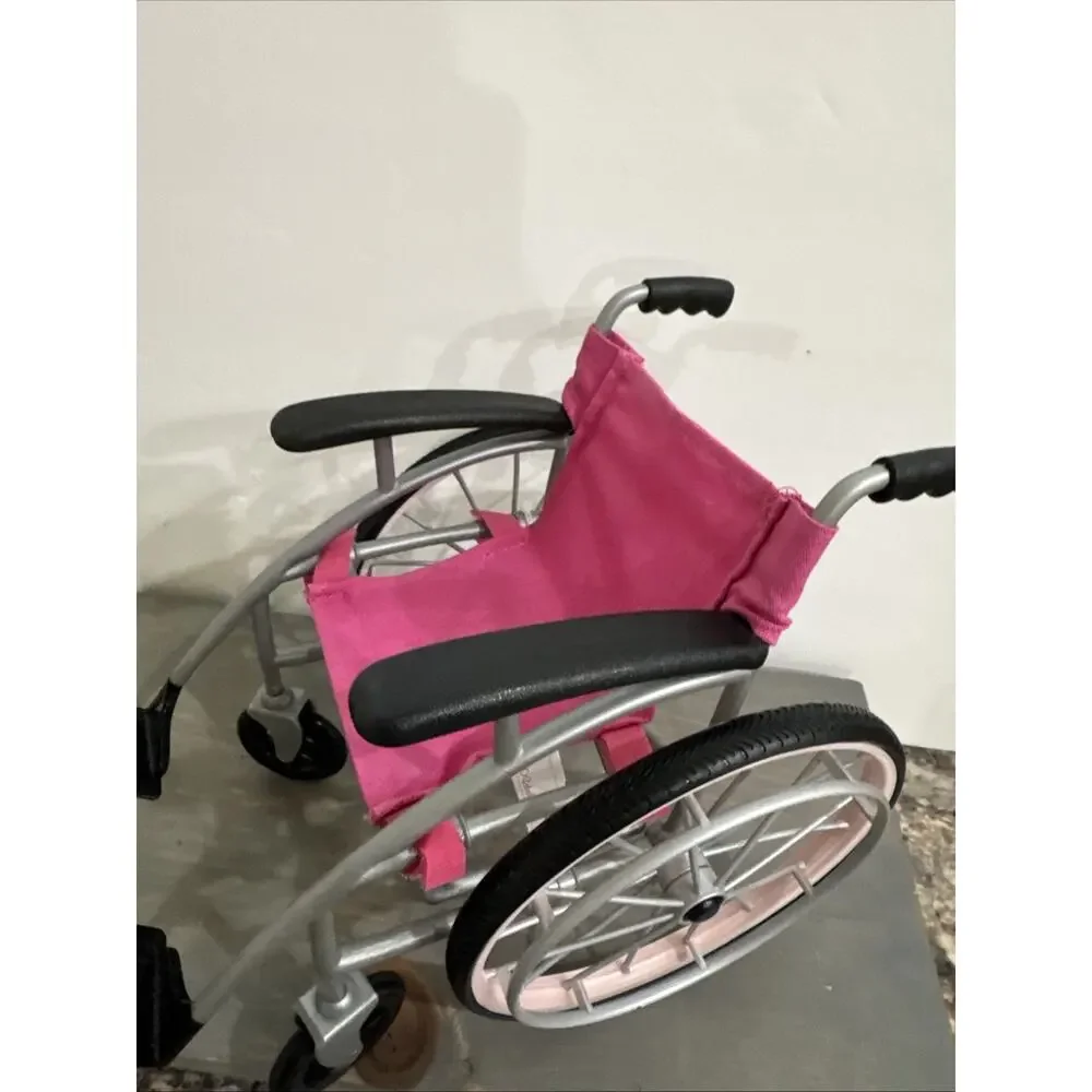 Our Generation Pink Wheelchair Handicapped Chair Toy Battat No Doll